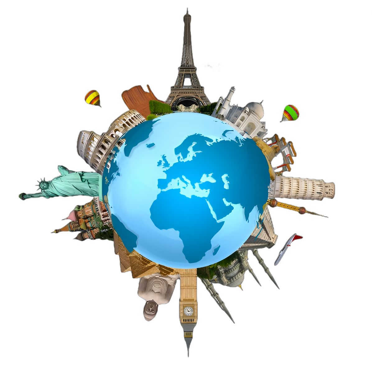Illustration tour du monde